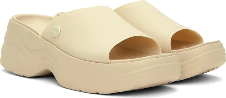 Crocs Off-White Skyline Slides - Image 4