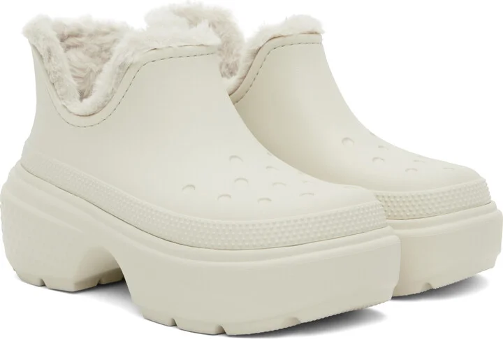 Crocs Off-White Stomp Shorty Ankle Boots - Image 4