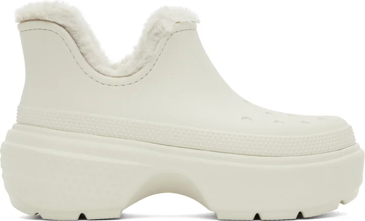 Crocs Off-White Stomp Shorty Ankle Boots