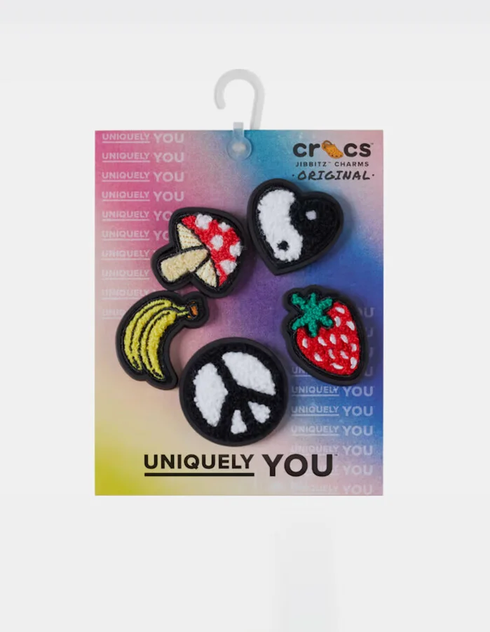 CROCS Peace & Love Tufted Patch 5 Pack Jibbitz™ Charms - Image 4