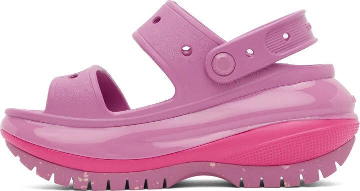 Crocs Pink Mega Crush Sandals - Image 3