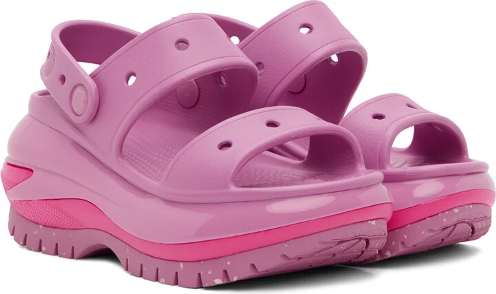 Crocs Pink Mega Crush Sandals - Image 4