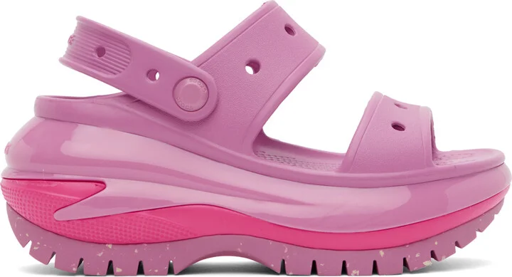 Crocs Pink Mega Crush Sandals
