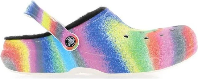 Crocs Rainbow Printed Cut-Out Detailed Clogs