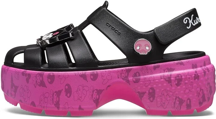 Crocs Sanrio My Melody / Kuromi Stomp Sandal Sandals Black/Pink : Men's 5 - Women's 7 Medium, Synthetic - Image 5