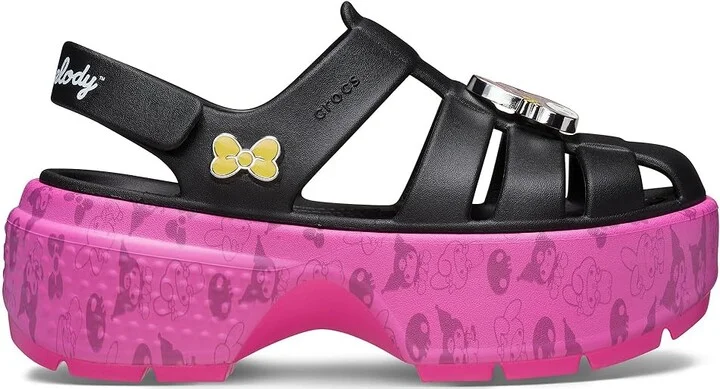 Crocs Sanrio My Melody / Kuromi Stomp Sandal Sandals Black/Pink : Men's 5 - Women's 7 Medium, Synthetic - Image 6