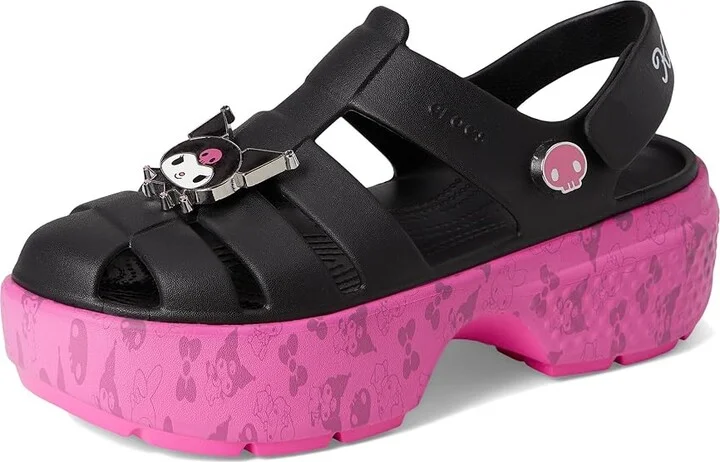 Crocs Sanrio My Melody / Kuromi Stomp Sandal Sandals Black/Pink : Men's 5 - Women's 7 Medium, Synthetic - Image 9