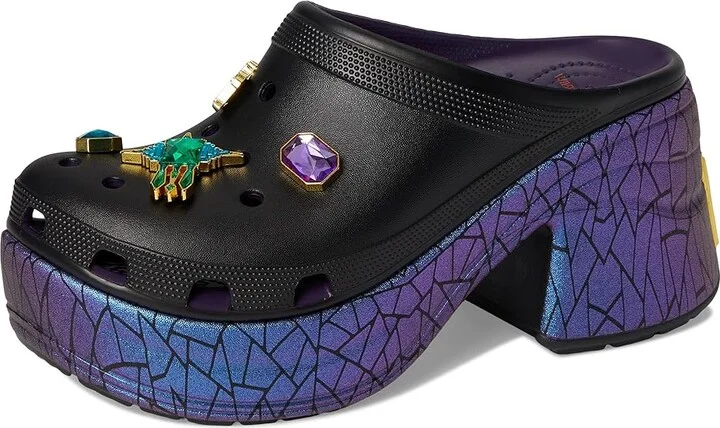 Crocs Snow White Siren Clog Shoes Black : Men's 4 - Women's 6 Medium, Synthetic - Image 5