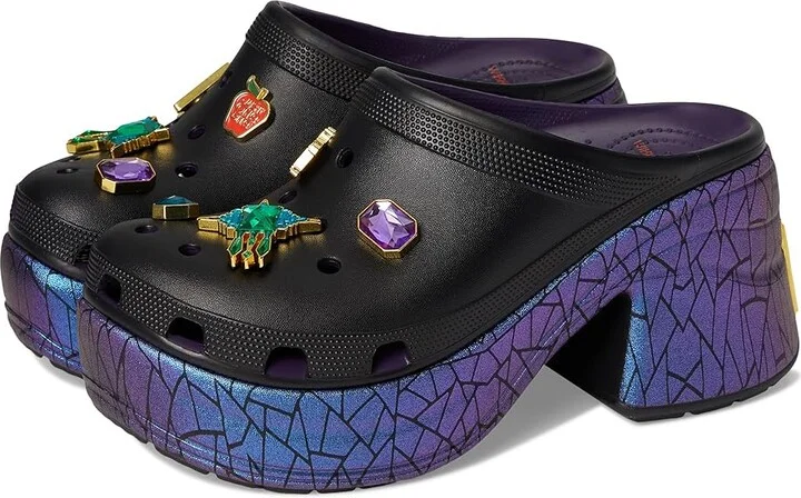 Crocs Snow White Siren Clog Shoes Black : Men's 4 - Women's 6 Medium, Synthetic