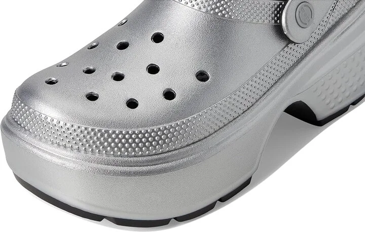 Crocs Stomp Clogs Slippers Silver : Men's 5 - Women's 7 Medium, Rubber/Synthetic - Image 7
