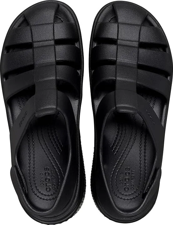 Crocs Stomp Fisherman Sandal Sandals Black : Men's 9 - Women's 11 Medium, Rubber - Image 2
