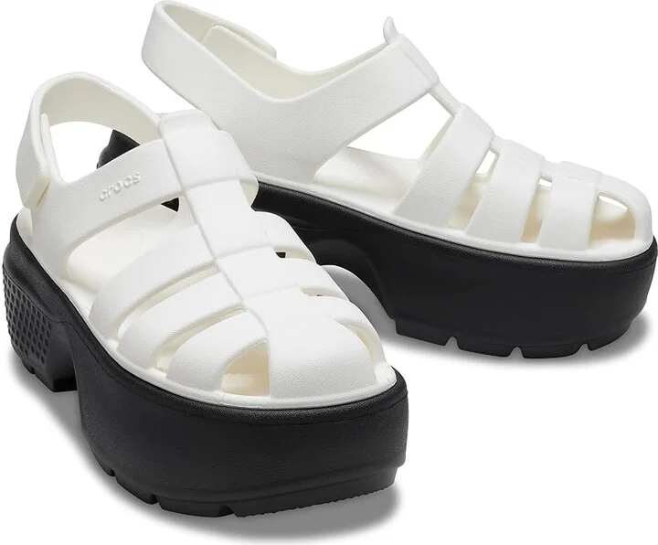 Crocs Stomp Fisherman Sandal Sandals Chalk : Men's 8 - Women's 10 Medium, Rubber