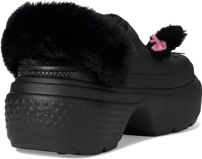 Crocs Stomp Lined Clogs Slippers Black Cat : Men's 6 - Women's 8 Medium, EVA/Faux Fur - Image 4