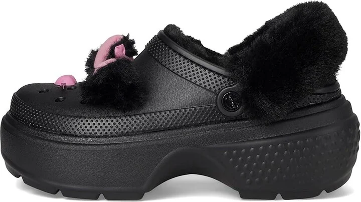 Crocs Stomp Lined Clogs Slippers Black Cat : Men's 6 - Women's 8 Medium, EVA/Faux Fur - Image 6