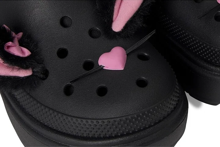 Crocs Stomp Lined Clogs Slippers Black Cat : Men's 6 - Women's 8 Medium, EVA/Faux Fur - Image 7
