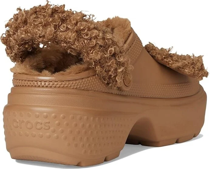 Crocs Stomp Lined Clogs Slippers Sepia Bear : Men's 8 - Women's 10 Medium, EVA/Faux Fur - Image 4
