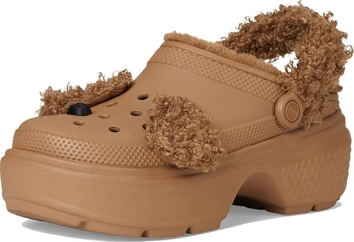 Crocs Stomp Lined Clogs Slippers Sepia Bear : Men's 8 - Women's 10 Medium, EVA/Faux Fur - Image 5