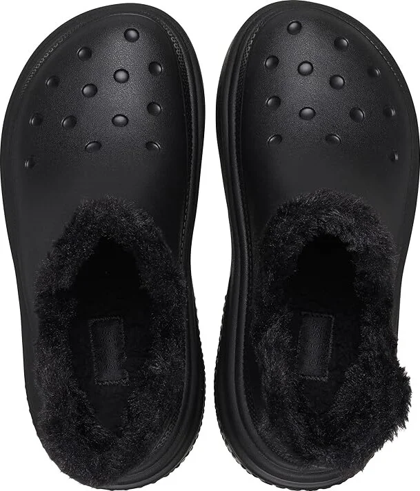 Crocs Stomp Lined Shorty Boots Boots Black/Black : Men's 5 - Women's 7 Medium, EVA/Faux Fur - Image 2