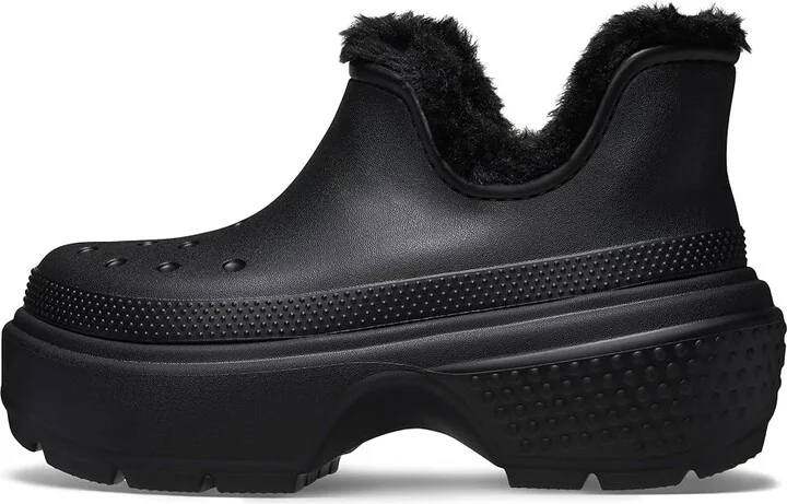 Crocs Stomp Lined Shorty Boots Boots Black/Black : Men's 5 - Women's 7 Medium, EVA/Faux Fur - Image 5
