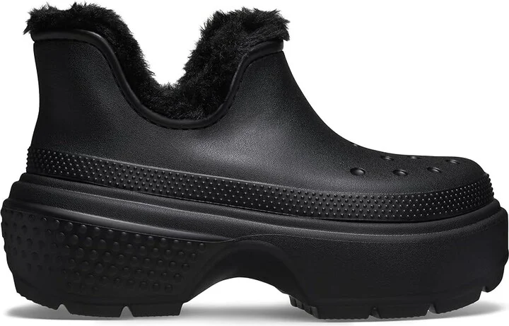 Crocs Stomp Lined Shorty Boots Boots Black/Black : Men's 5 - Women's 7 Medium, EVA/Faux Fur - Image 6