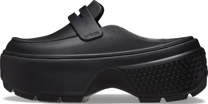 Crocs Stomp Loafers Flat Shoes Black/Black : Men's 6 - Women's 8 Medium, Rubber/Synthetic - Image 5