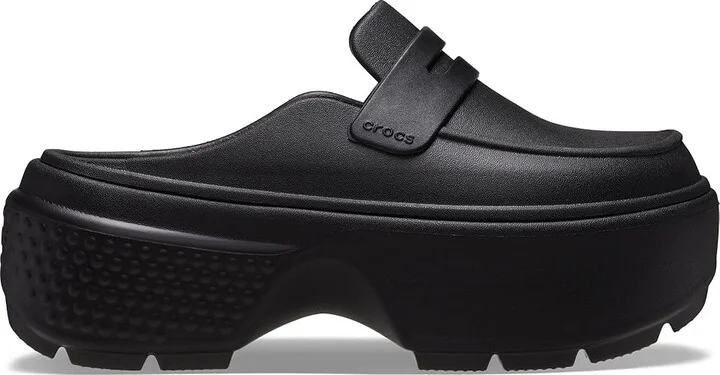 Crocs Stomp Loafers Flat Shoes Black/Black : Men's 6 - Women's 8 Medium, Rubber/Synthetic - Image 6
