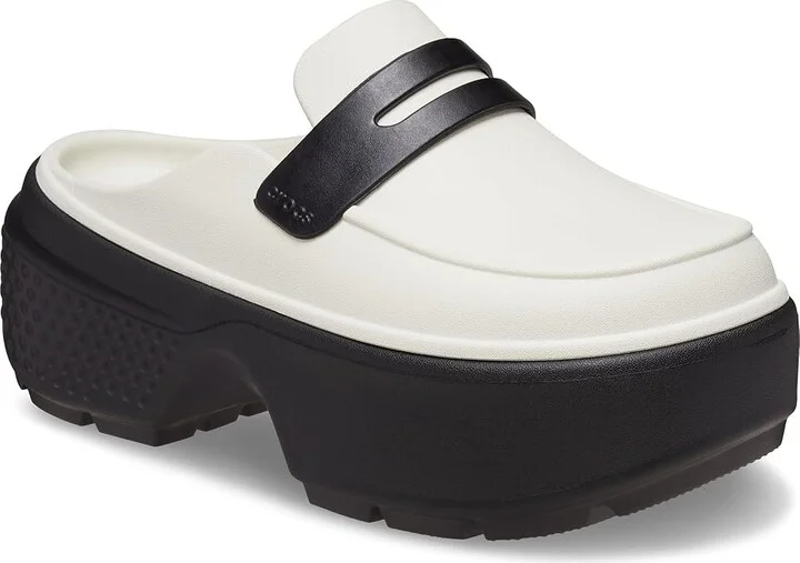 Crocs Stomp Loafers Flat Shoes Linen Black : Men's 6 - Women's 8 Medium, Rubber/Synthetic - Image 5