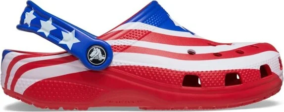 Crocs Toddler Classic American Flag Clogs, Multi, C4