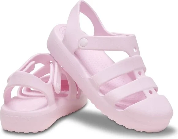 Crocs Toddler Classic Fisherman Jelly Sandals, Pink Milk, C4 - Image 2