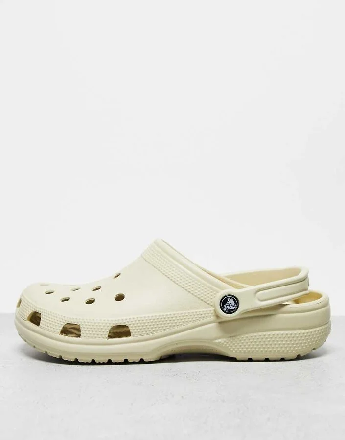 Crocs unisex classic clogs in bone - Image 2