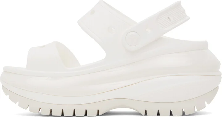 Crocs White Mega Crush Sandals - Image 3