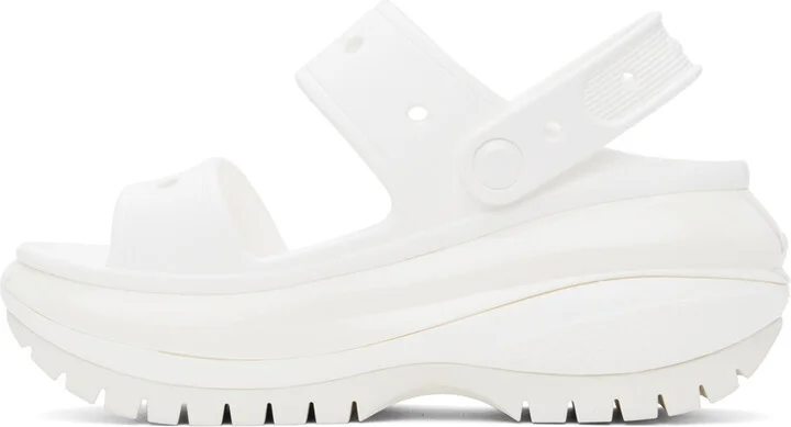 Crocs White Mega Crush Sandals - Image 3