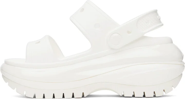 Crocs White Mega Crush Sandals - Image 3