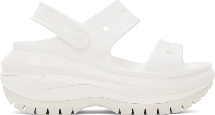 Crocs White Mega Crush Sandals