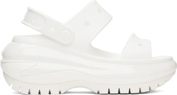 Crocs White Mega Crush Sandals