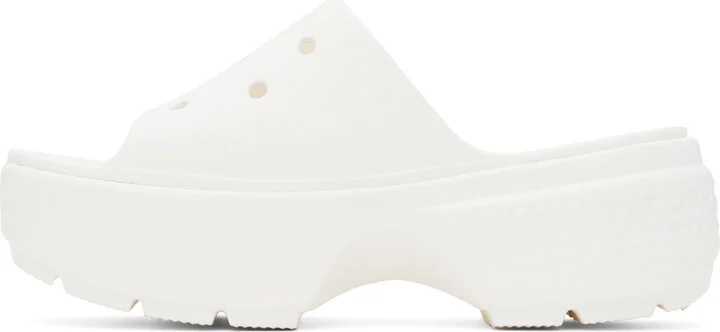 Crocs White Stomp Slides - Image 3