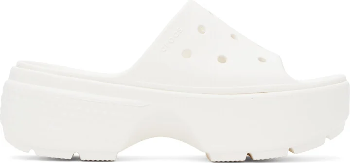 Crocs White Stomp Slides