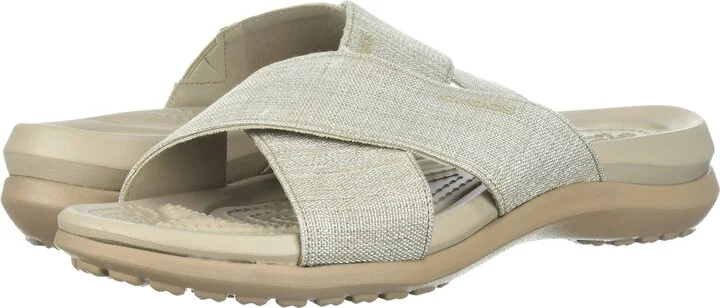 Crocs Women's Capri Shimmer Cross-Band Sandal