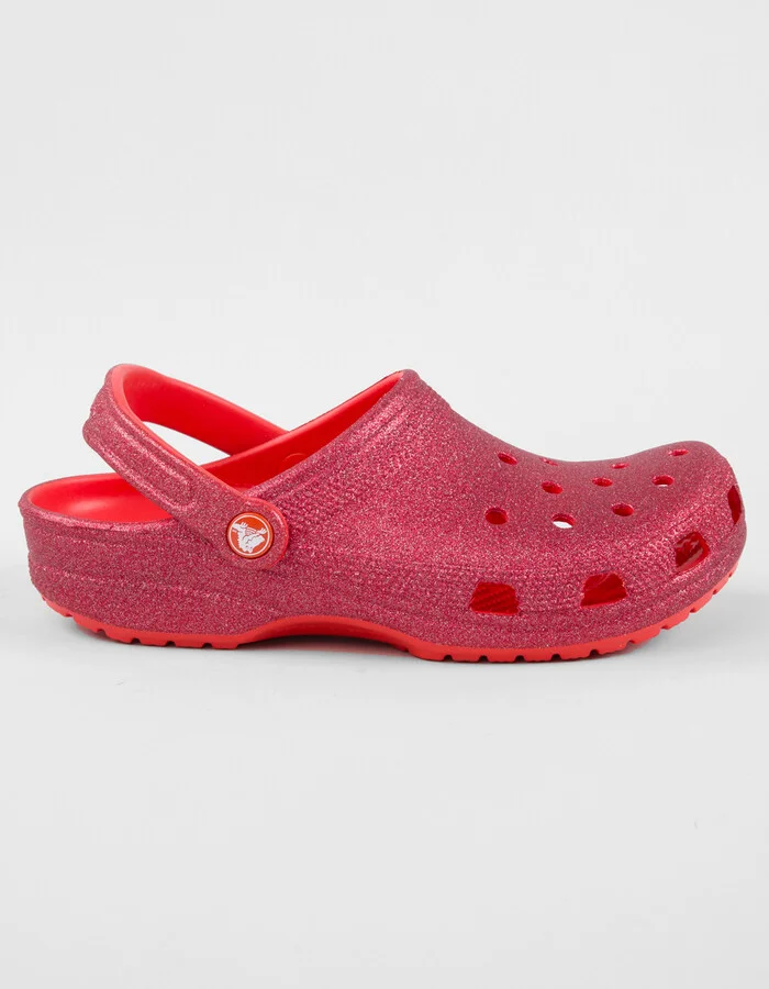 CROCS Womens Classic Glitter Clogs - Image 2