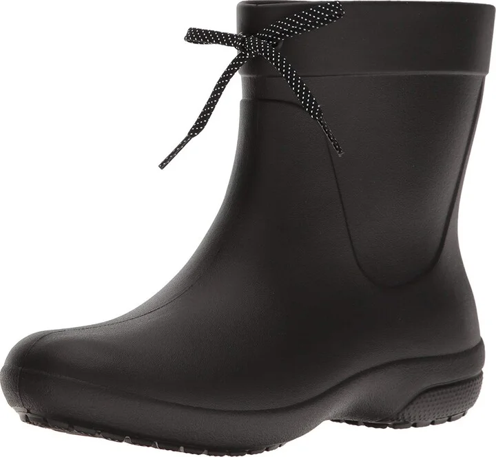 crocs Women's Freesail Shorty Rain Boot Black