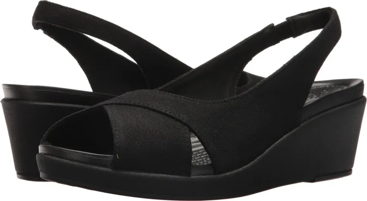 Crocs Women's Leigh Ann Slingback Wedge Sandal