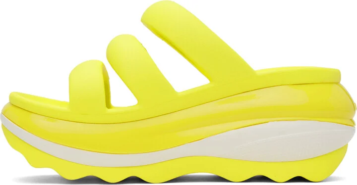 Crocs Yellow Mega Crush Triple Strap Sandals - Image 3