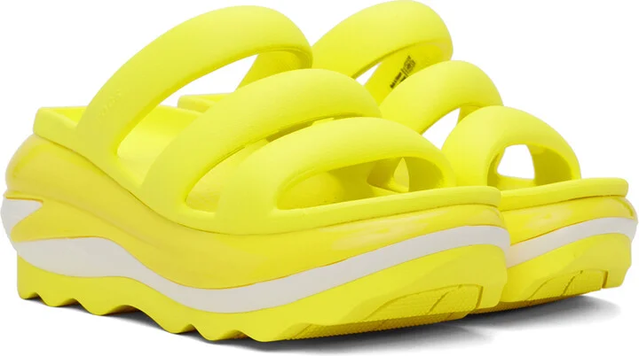 Crocs Yellow Mega Crush Triple Strap Sandals - Image 4