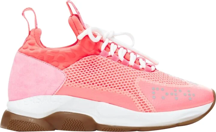 Cross Chainer fluorescent neon mesh low top sneaker