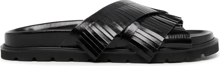 Cross Fringe Mold sandals