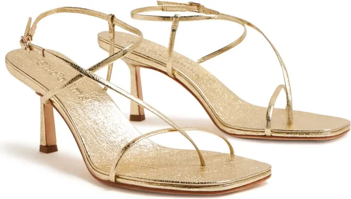 Cross Front 70mm laminated-leather sandals - Image 5