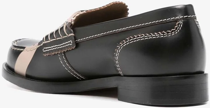Cross-Print Calf Leather Loafers - Image 2
