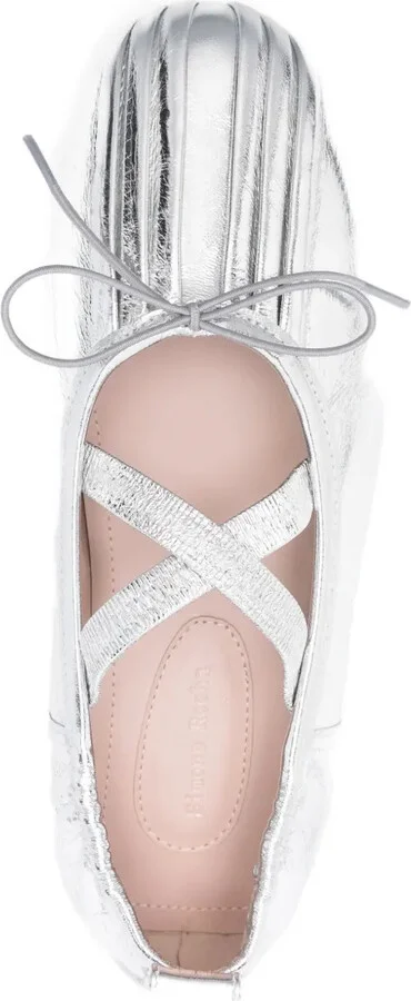 Cross-Strap Bow Ballet Flats - Image 4