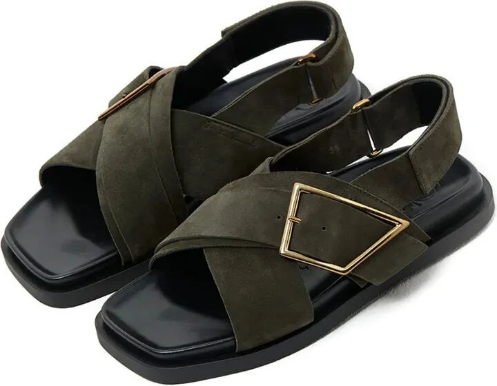Cross-Strap Buckle Sandals - Image 2