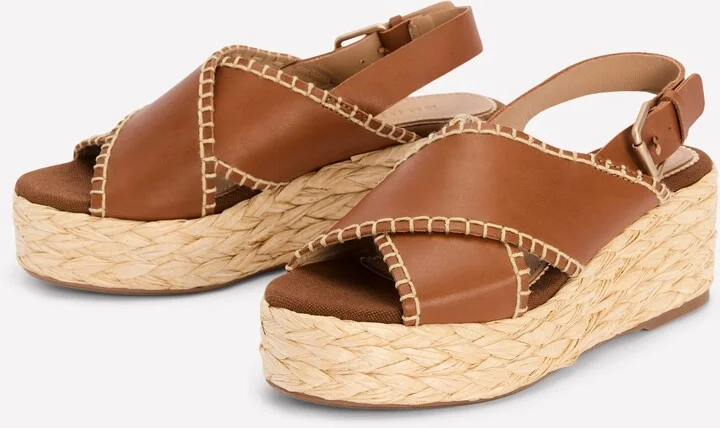 Cross Strap Espadrille, Tan - Image 2